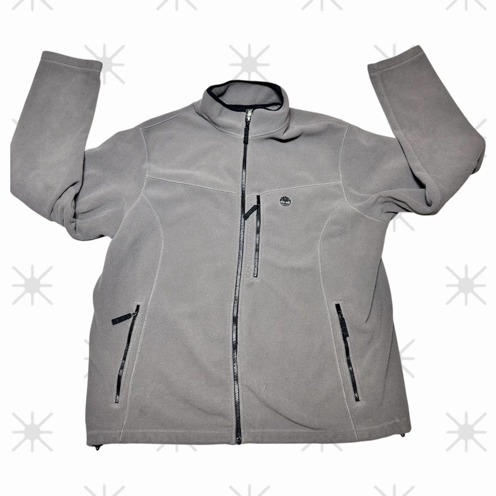Timberland Size XXL Grey  Full Zip Fleece Jacket Outdoor Performance Softshell